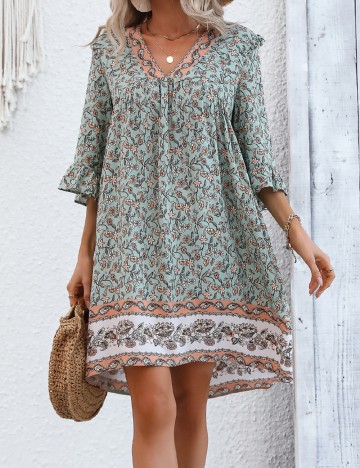 Rochie scurta SHEIN, verde