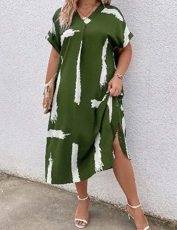 Rochie medie Emery Rose Curve, verde