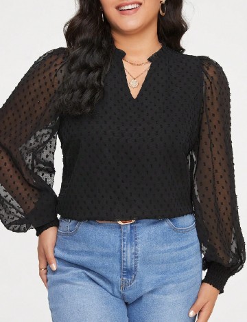 Bluza SHEIN CURVE, negru