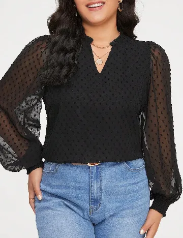 Bluza SHEIN CURVE, negru