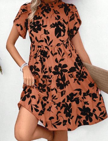 Rochie scurta SHEIN, portocaliu