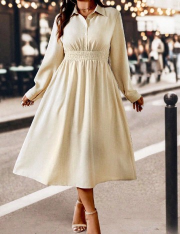 Rochie medie SHEIN CURVE, crem