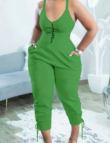 Salopeta SHEIN CURVE, verde