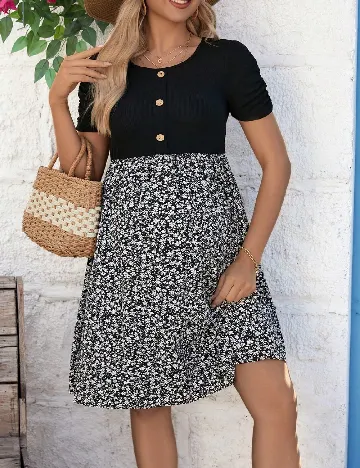 Rochie scurta SHEIN Maternity, negru