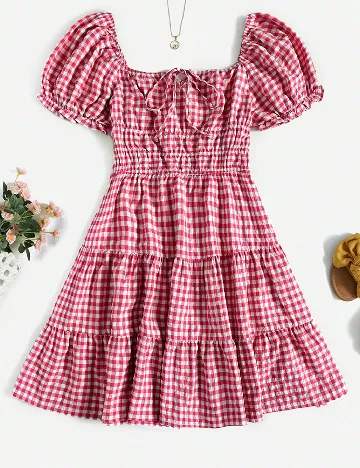 Rochie scurta SHEIN CURVE, rosu