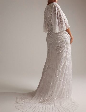 Rochie lunga ASOS Curve, alb