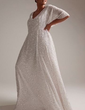 Rochie lunga ASOS Curve, alb