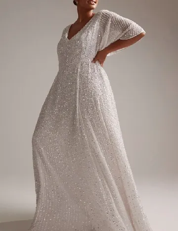 Rochie lunga ASOS Curve, alb
