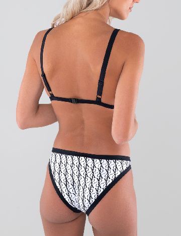 Sutien de baie Calvin Klein, alb/negru