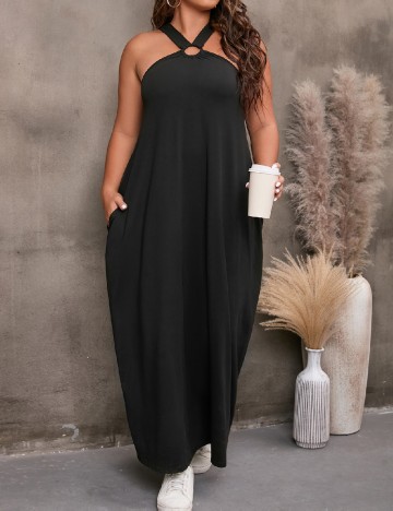 Rochie lunga SHEIN CURVE, negru