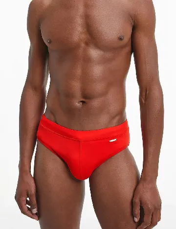 Slip de baie Calvin Klein, rosu