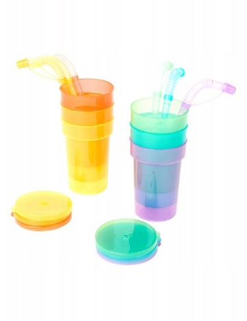 Set pahare 6 bucati OutletMag, mix culori