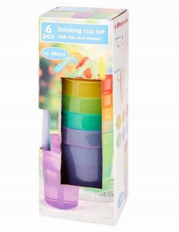 Set pahare 6 bucati OutletMag, mix culori