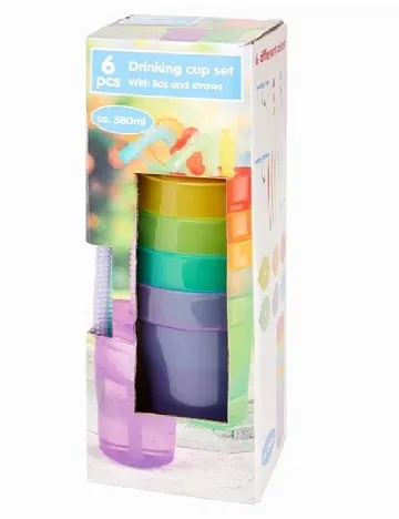 Set pahare 6 bucati OutletMag, mix culori