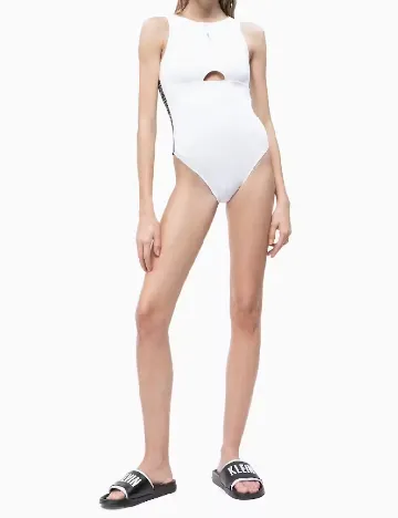 Costum de baie Calvin Klein, alb