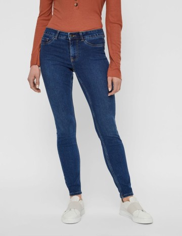 
						Blugi Pieces, albastru, XS