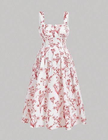 Rochie medie SHEIN CURVE, alb