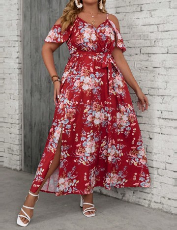 Rochie lunga SHEIN CURVE, rosu