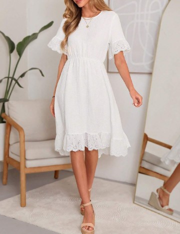 Rochie scurta SHEIN, alb