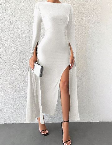 Rochie medie SHEIN, ecru