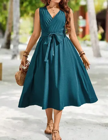 Rochie medie SHEIN CURVE, albastru
