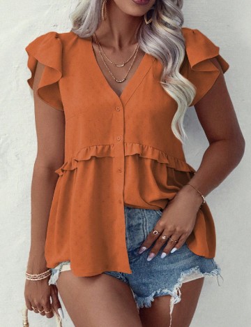 Bluza SHEIN CURVE, portocaliu