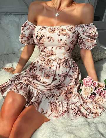 Rochie scurta SHEIN, maro