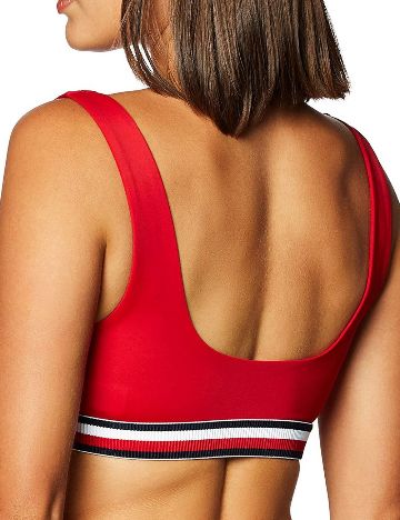 Bustiera de baie Tommy Hilfiger, rosu