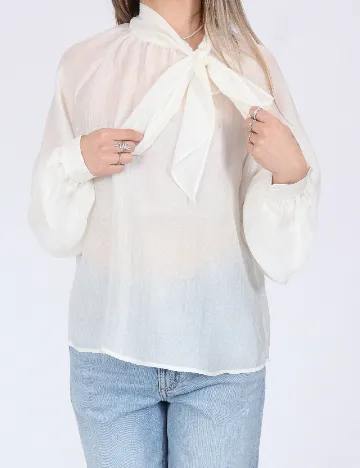 Bluza Jacqueline de Yong, alb Alb