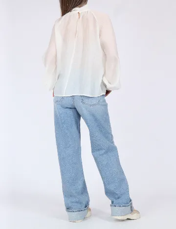 Bluza Jacqueline de Yong, alb Alb