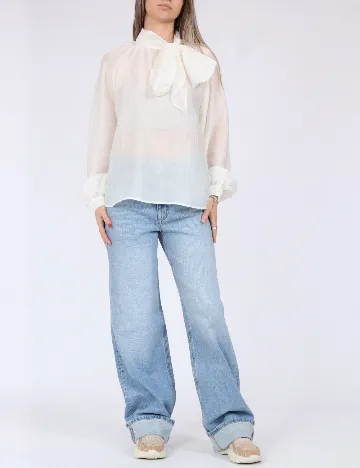 Bluza Jacqueline de Yong, alb Alb