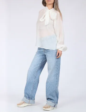 Bluza Jacqueline de Yong, alb Alb