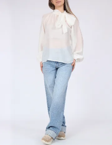 Bluza Jacqueline de Yong, alb Alb
