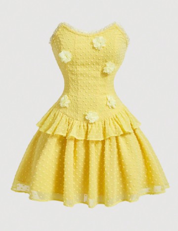 Rochie scurta SHEIN, galben