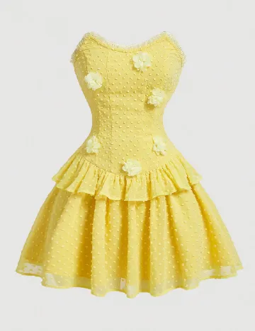 Rochie scurta SHEIN, galben