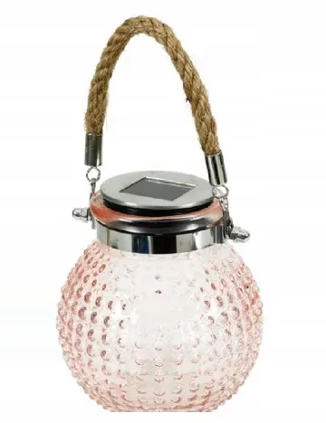 Lampa solara OutletMag, roz