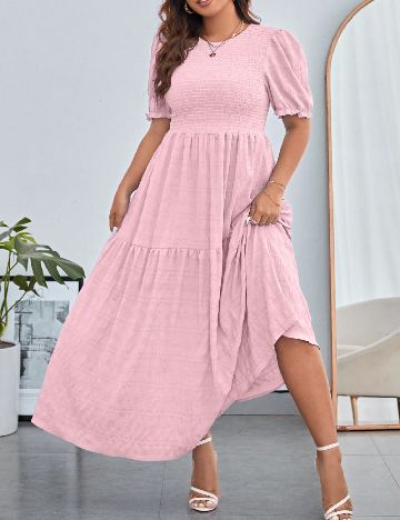 Rochie lunga SHEIN CURVE, roz