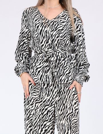 Bluza Only, alb/negru