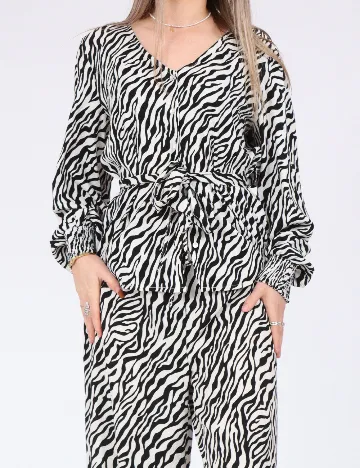 Bluza Only, alb/negru
