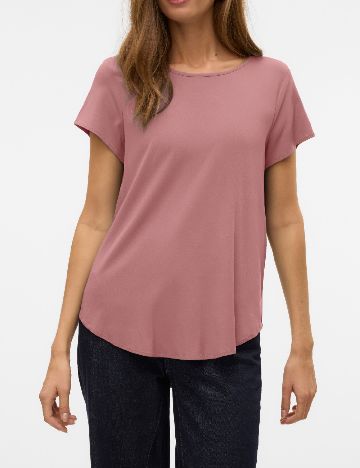 Tricou Vero Moda, roz pudra