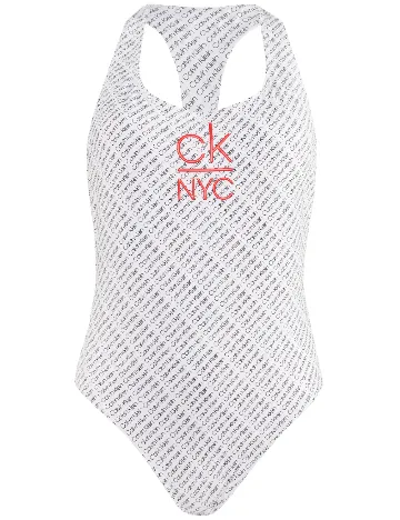 Costum de baie Calvin Klein, alb