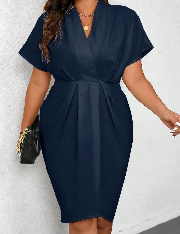 Rochie scurta SHEIN CURVE, bleumarin