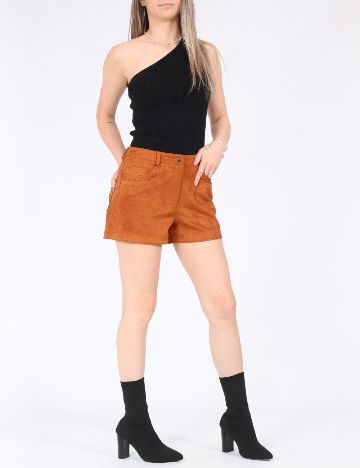 Pantaloni scurti Only, caramiziu