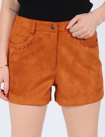 Pantaloni scurti Only, caramiziu
