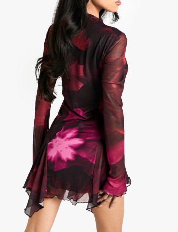 Rochie scurta Boohoo, visiniu
