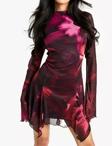 Rochie scurta Boohoo, visiniu