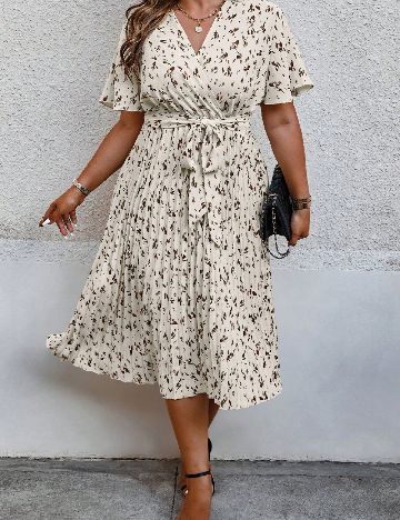 Rochie medie SHEIN CURVE, crem