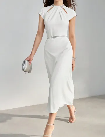 Rochie medie MOTF, alb
