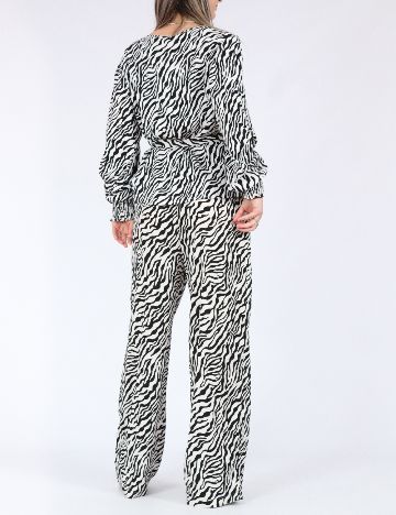 Pantaloni Only, alb/negru
