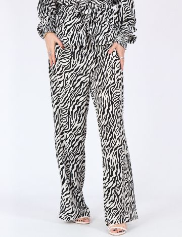 Pantaloni Only, alb/negru